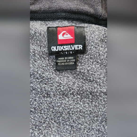 Quicksilver gray hooded zip front sweater - Picture 7 of 7